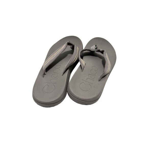 Chaco Chillos Sadie Gray Flip Flops Sandals Thong Mens Size 9 - Picture 5 of 6